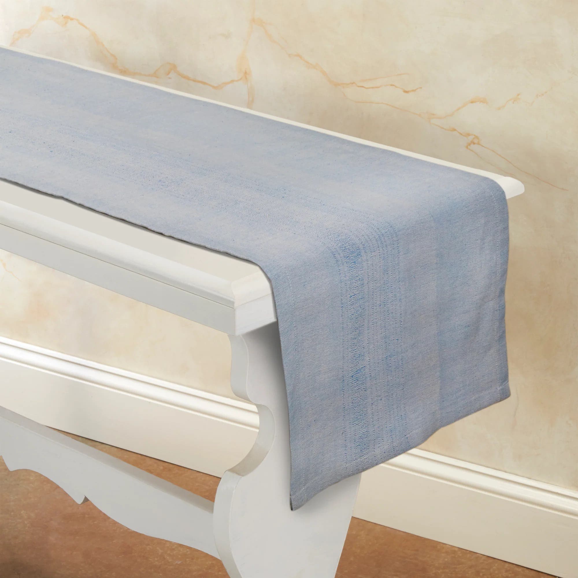 Sustainable Threads Ecoloom Handwoven Cotton Table Runner In Purple