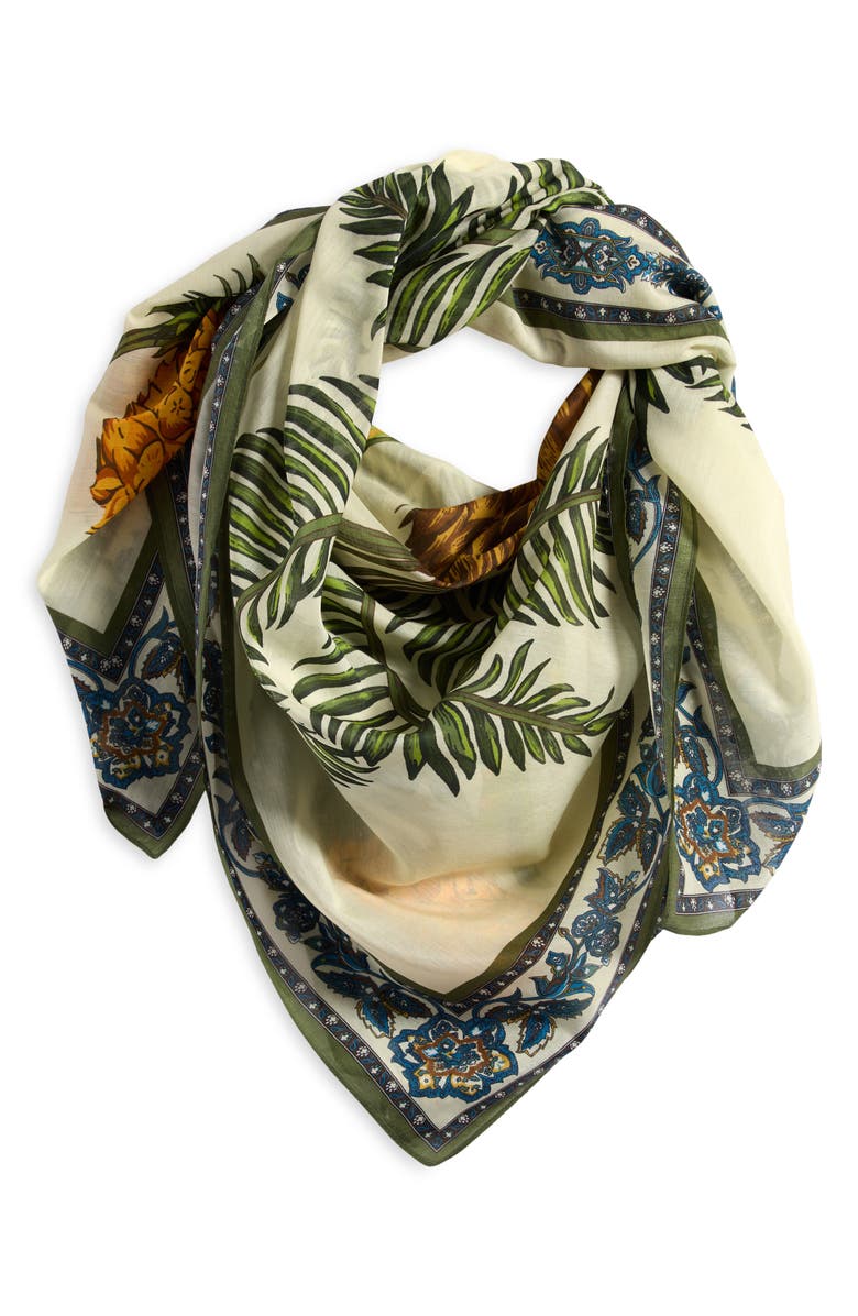Echo Palma Paradisi Cotton
Silk Square Scarf, Main, color, Natural