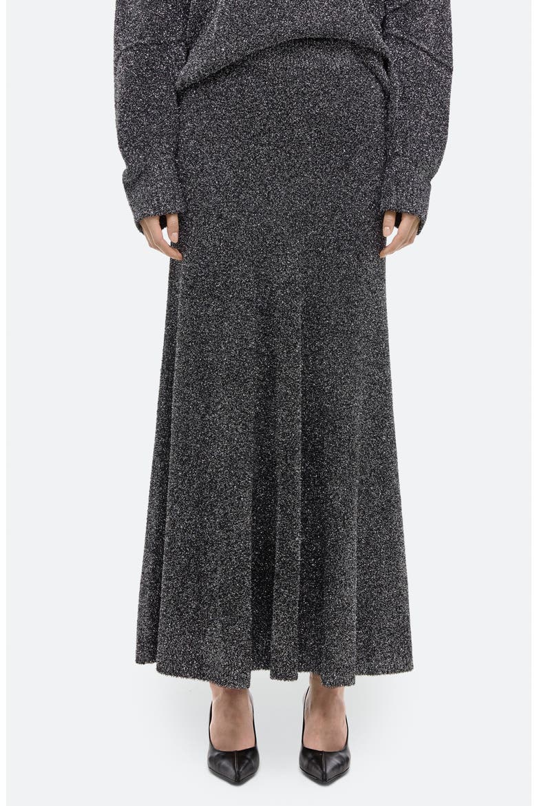 Knit Lurex Skirt, Main, color, SILVER - B0K