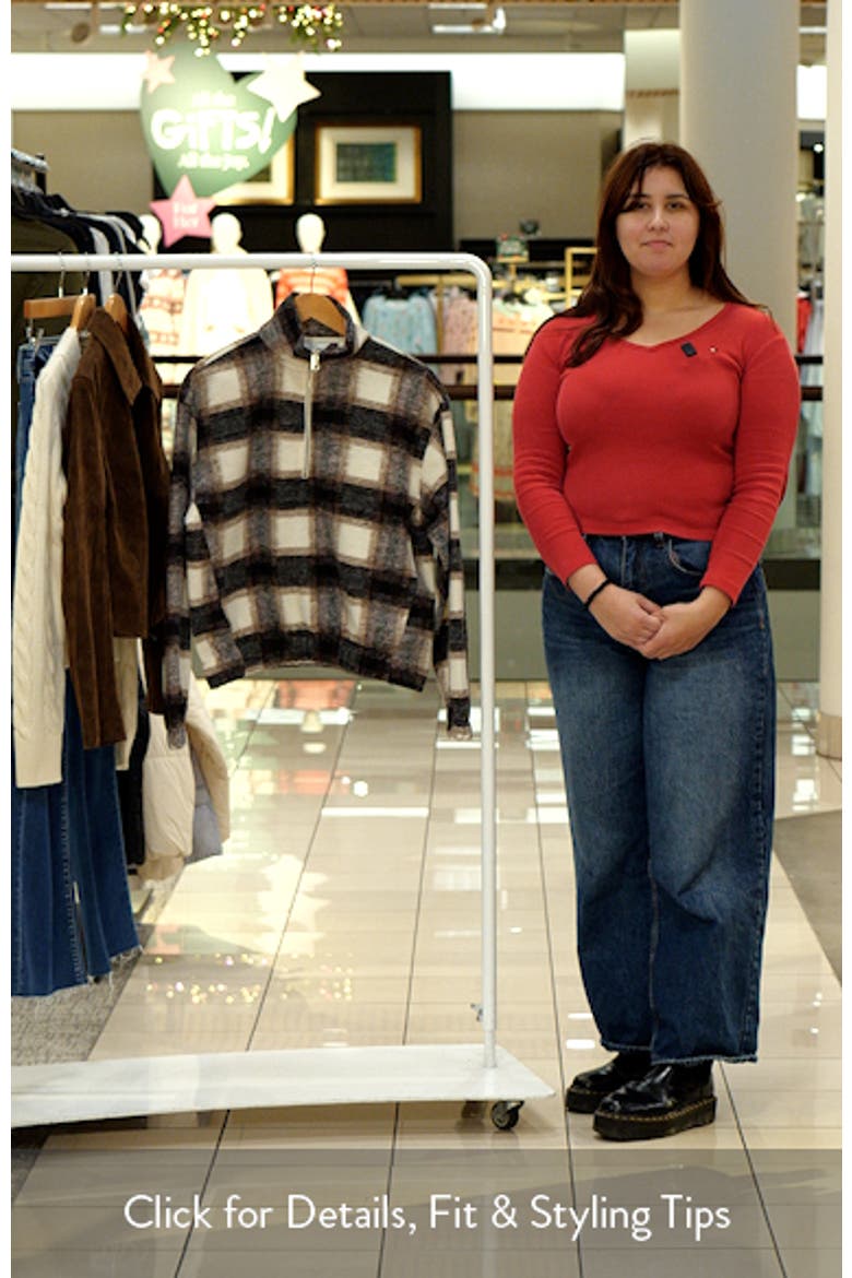 Plaid Quarter Zip Sweatshirt video