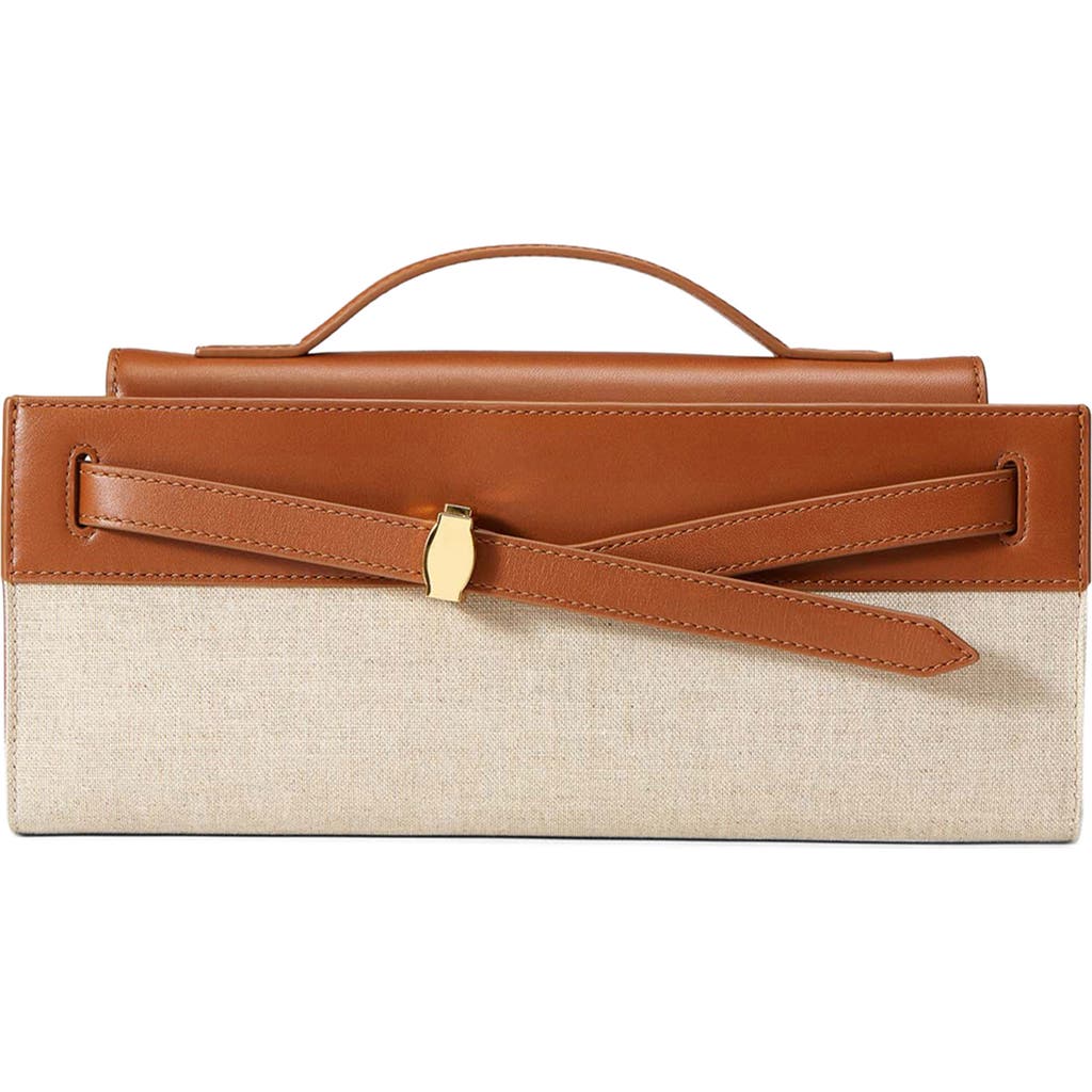 Veronica Beard Dash Clutch In Natural Hazel