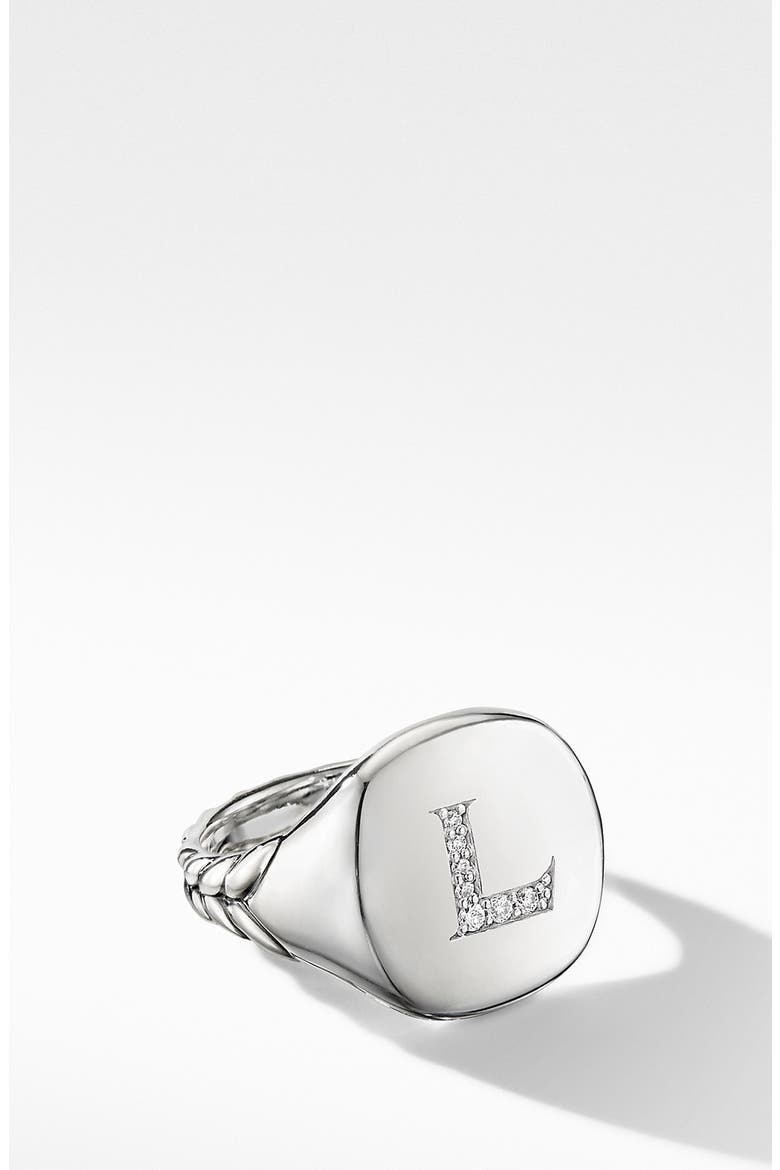 Initial Pinky Ring, Main, color, DIAMOND-L