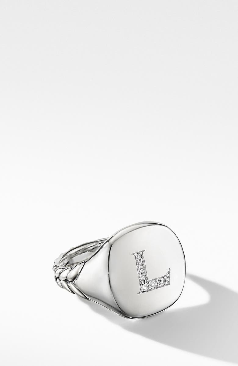 David Yurman Initial Pinky Ring, Main, color, 