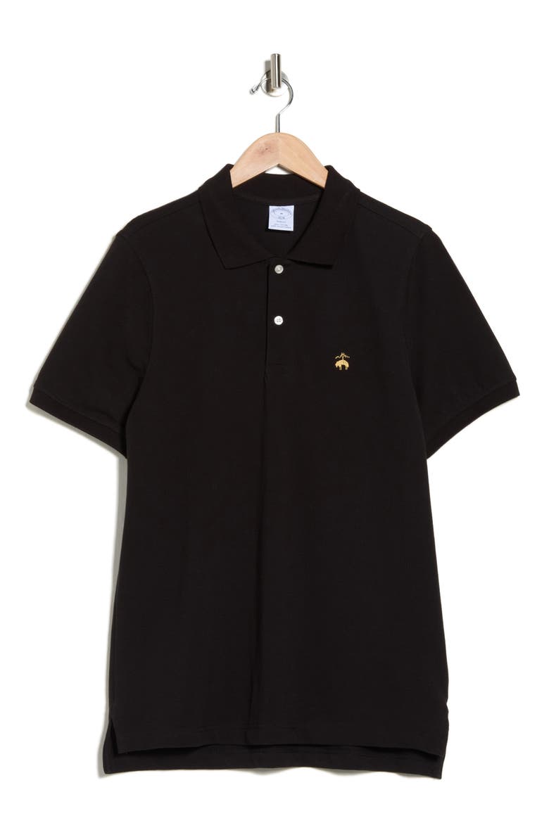 Solid Piqué Slim Fit Polo, Alternate, color, BLACK