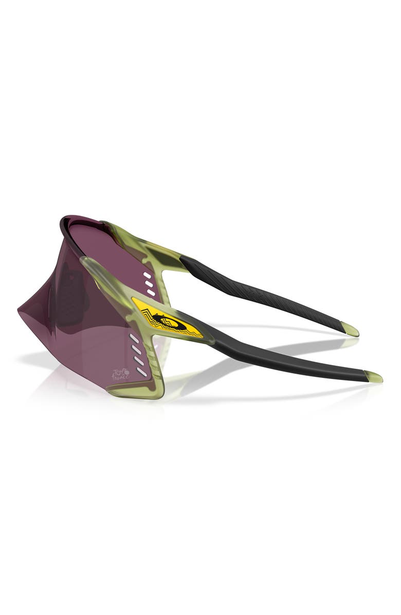 Oakley Gender Inclusive Velo Kato 52mm Rectangle Shield Sunglasses, Alternate, color, Matte Transparent Fern / Prizm
