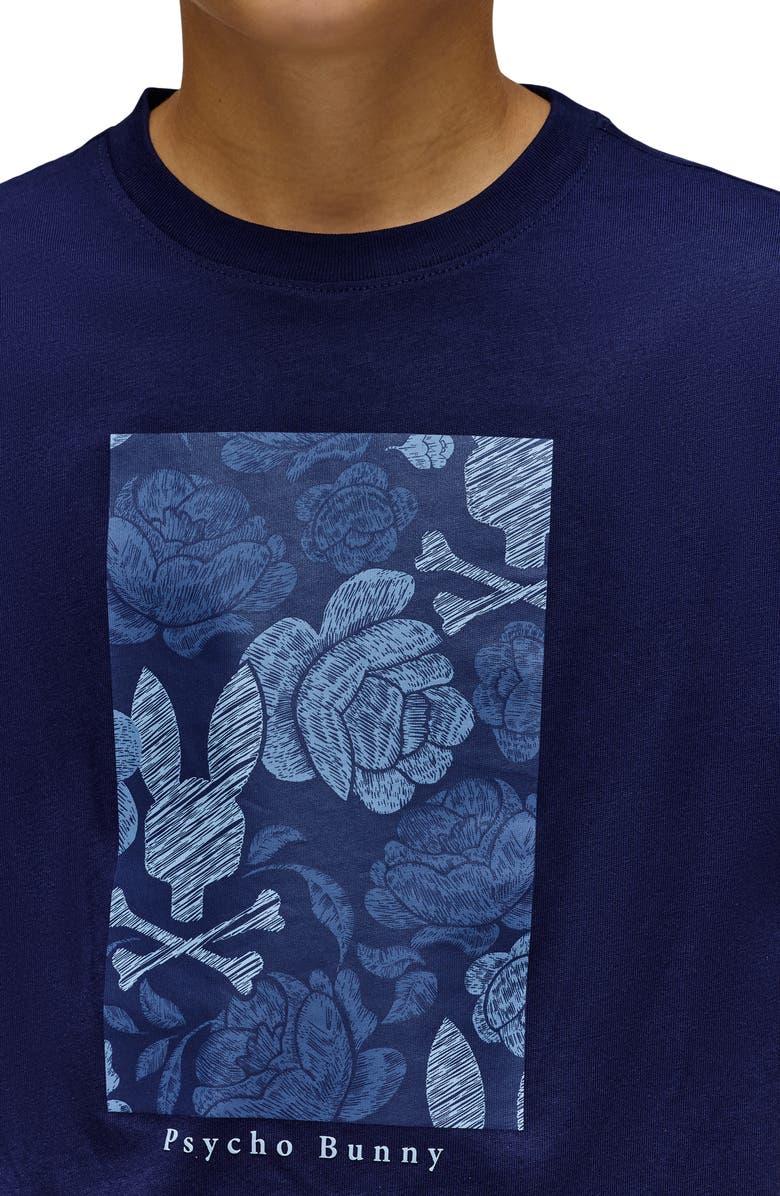 Psycho Bunny Kids' Rowen Graphic T-Shirt, Alternate, color, Evening Blue