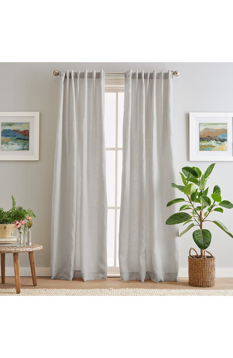 Peri Home Set of 2 Linen Curtain Panels, Alternate, color,
