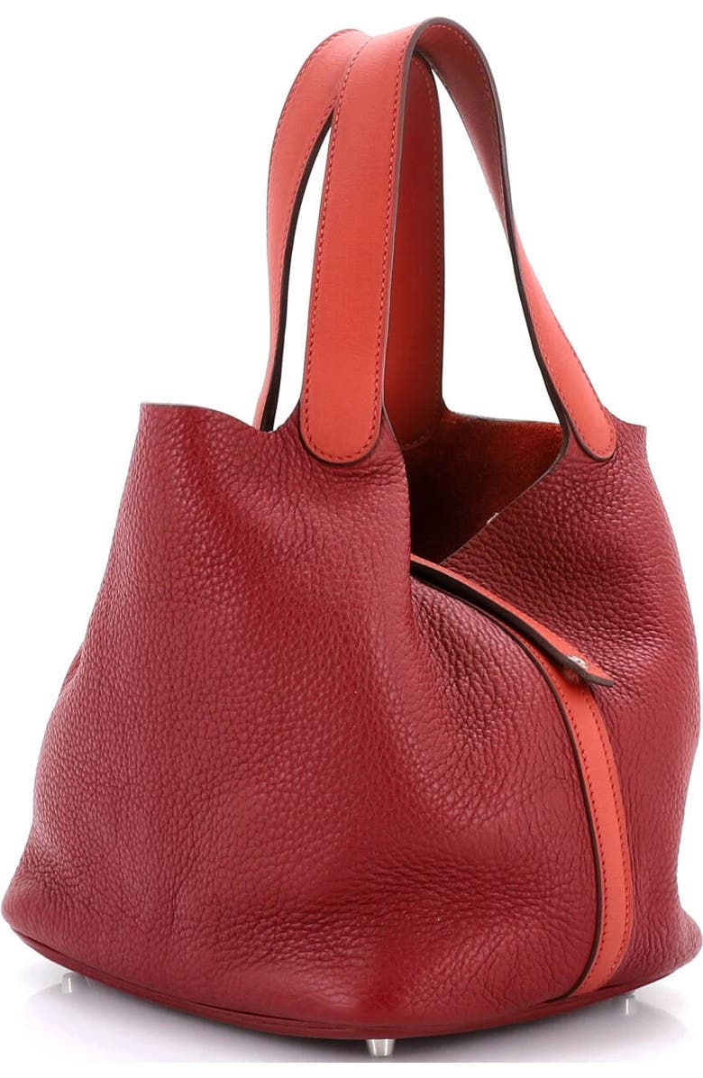 Pre-Owned Hermes Picotin Lock Bag Bicolor Clemence MM, Alternate, color, Rouge H