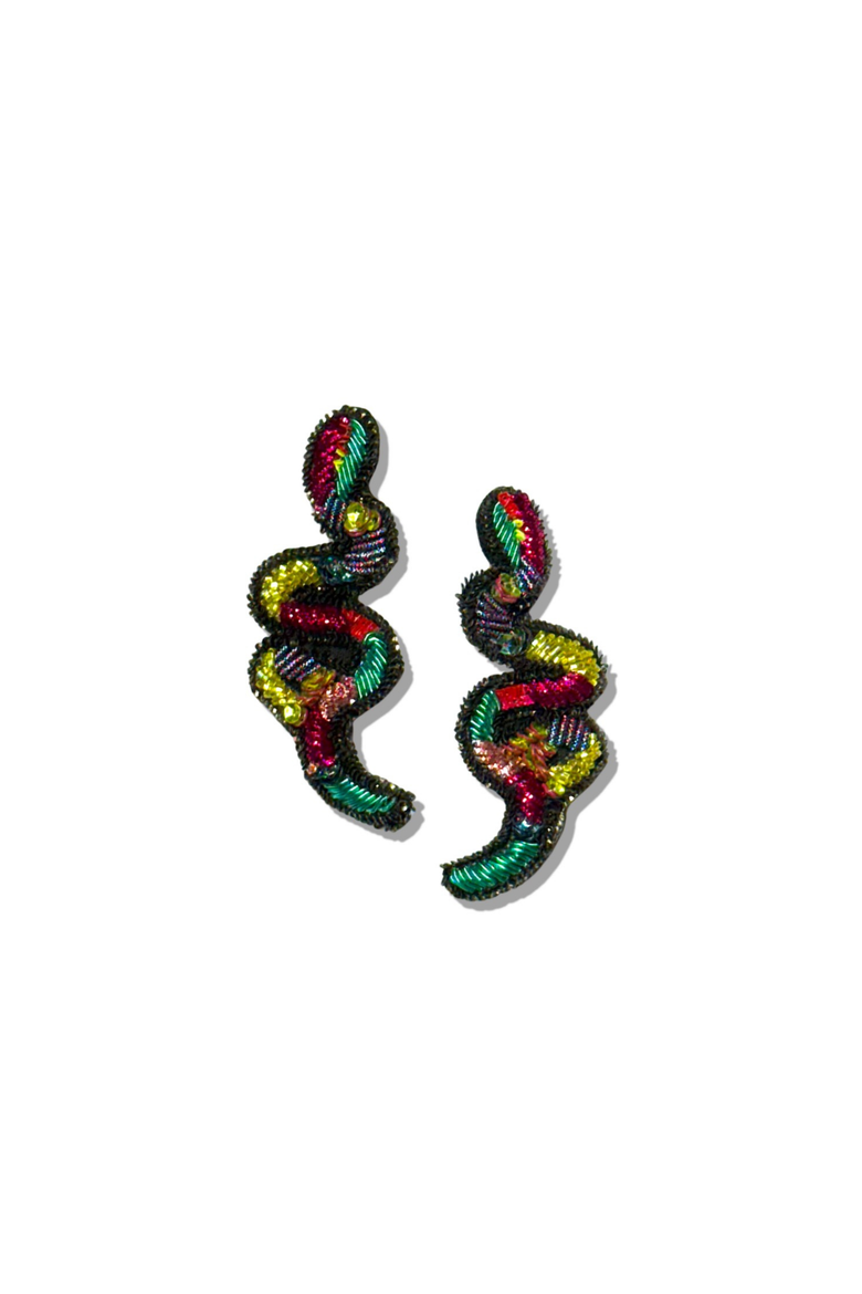 Kaa Earrings, Main, color, Multi