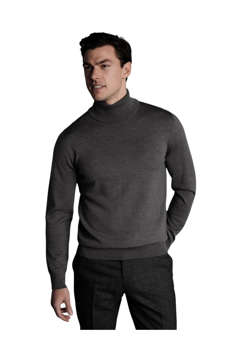Pure Merino Roll Neck Sweater, Main, color, Gray
