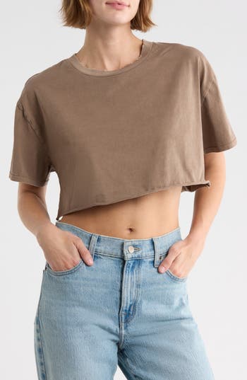 Elwood Organic Cotton Oversize Baby T-shirt In Vintage Brown