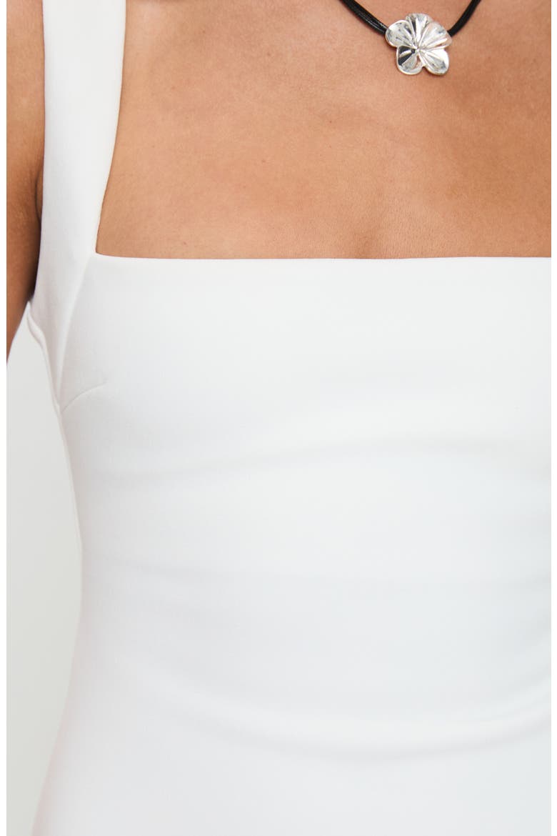 Bombshell Square Neck Minidress, Alternate, color, WHITE