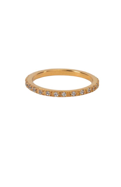 CZ Eternity Gold Band Ring