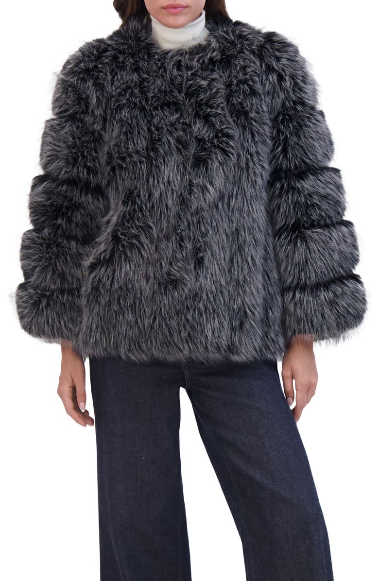 Lyla Grant Fur-Free Fox (Faux Fur) Short Jacket, Alternate, color, 