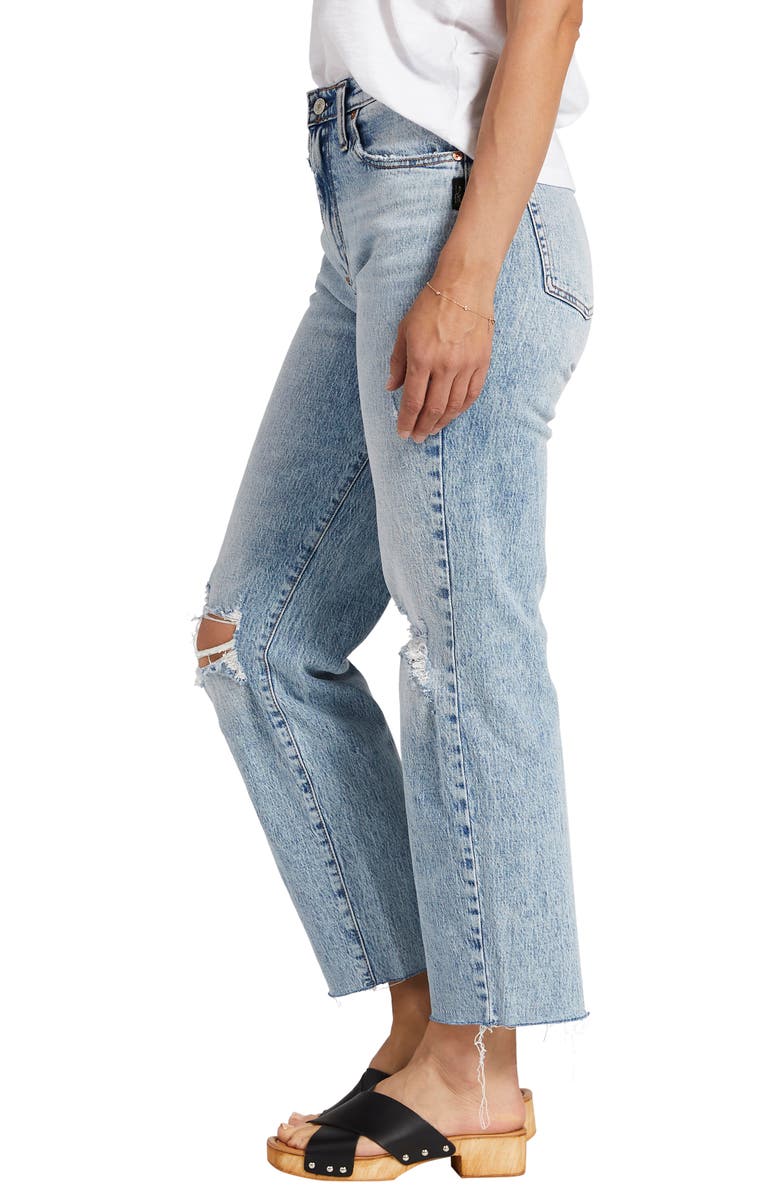 Silver Jeans Co. Highly Desirable High Waist Straight Leg Jeans, Alternate, color, 