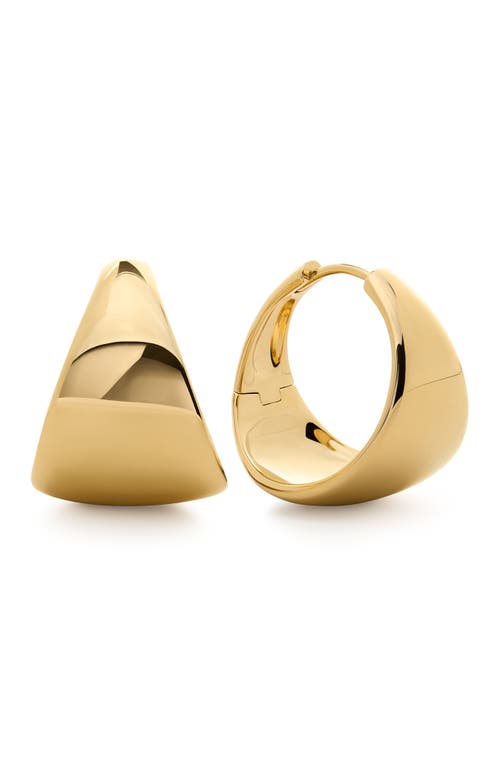 Monica Vinader Large Tapered Hoop Earrings In Gold