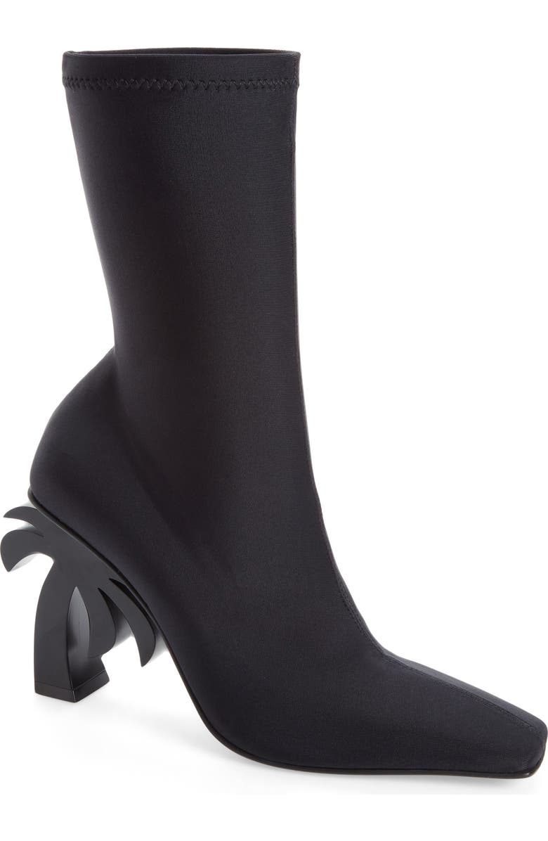 Palm Angels Palm Heel Scuba Knit Boot, Main, color,