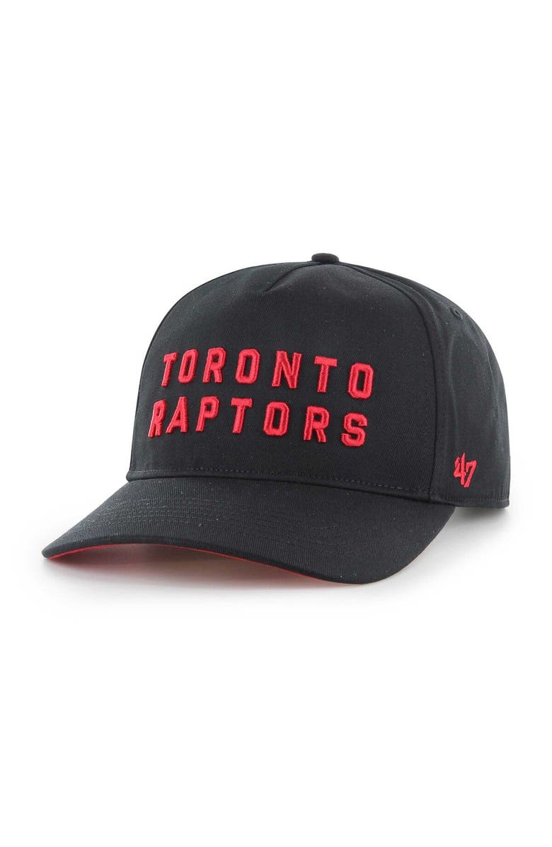 '47 Men's '47 Black Toronto Raptors Contra Hitch Snapback Hat, Alternate, color, 