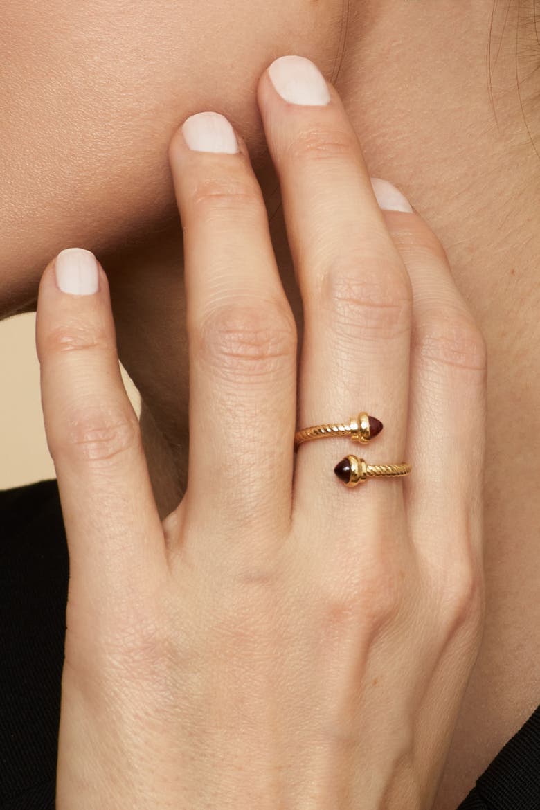 14K Yellow Gold Garnet Finger Candy Ring, Alternate, color, Yellow Gold