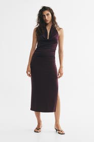 H&M Cowl-neck Halterneck Dress