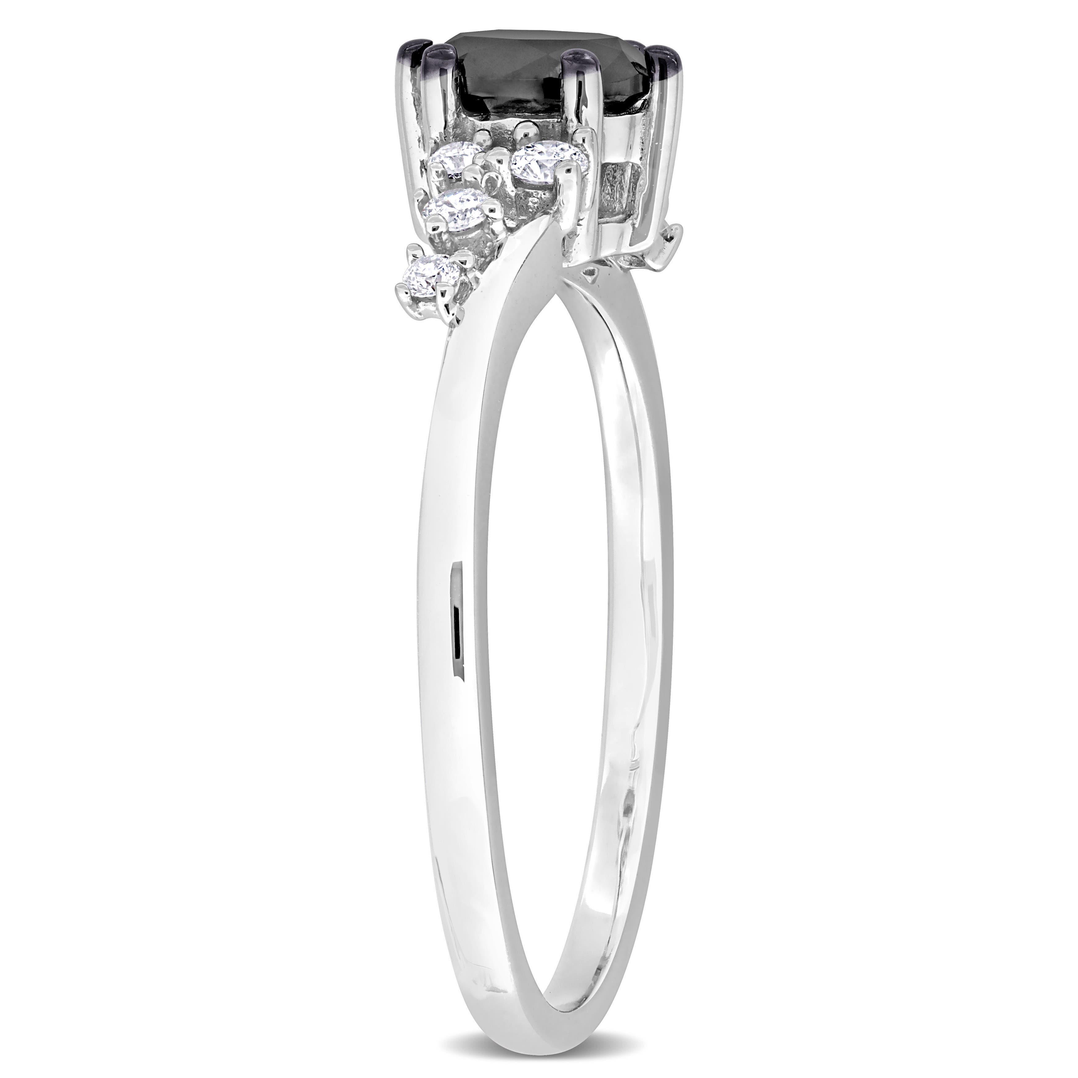 Julianna B. Black & White Diamond Oval Cluster Ring 14k (Women) | Nordstrom