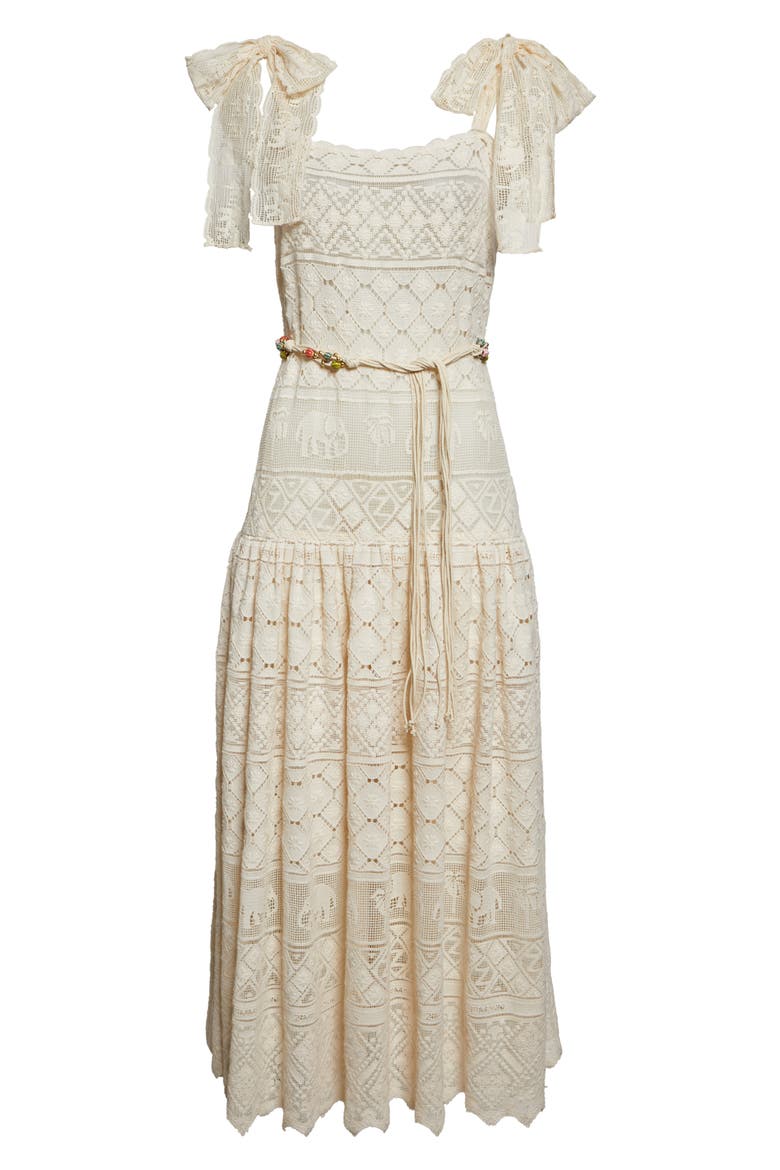 Indra Lace Cover-Up Sundress, Alternate, color, TEA
