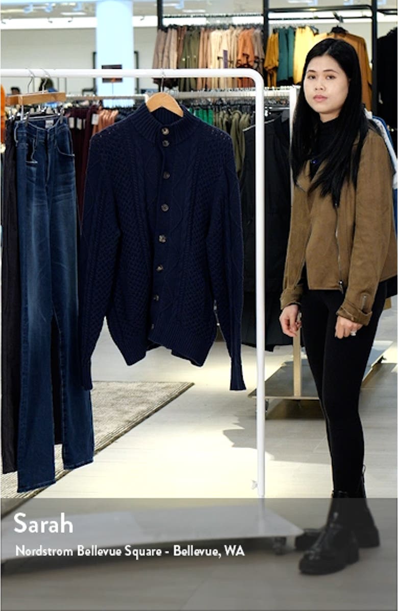 Cotton Cable Knit Fisherman Cardigan, sales video thumbnail