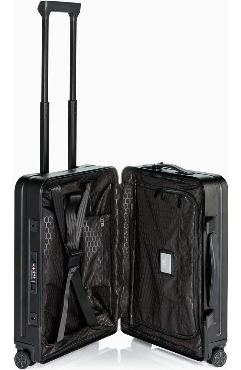 Porsche Design Roadster 21" Carry-on Aluminum Spinner, Alternate, color, Black