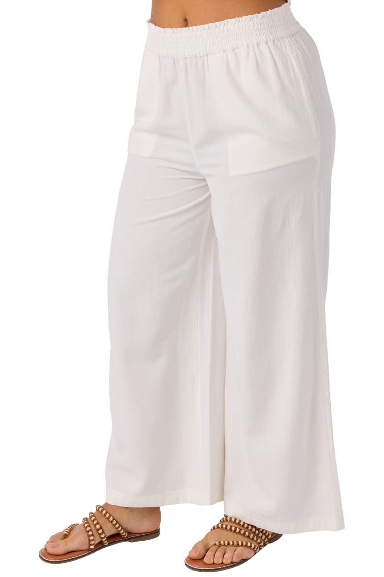 Sanders Wide Leg Pants, Alternate, color, WHITE