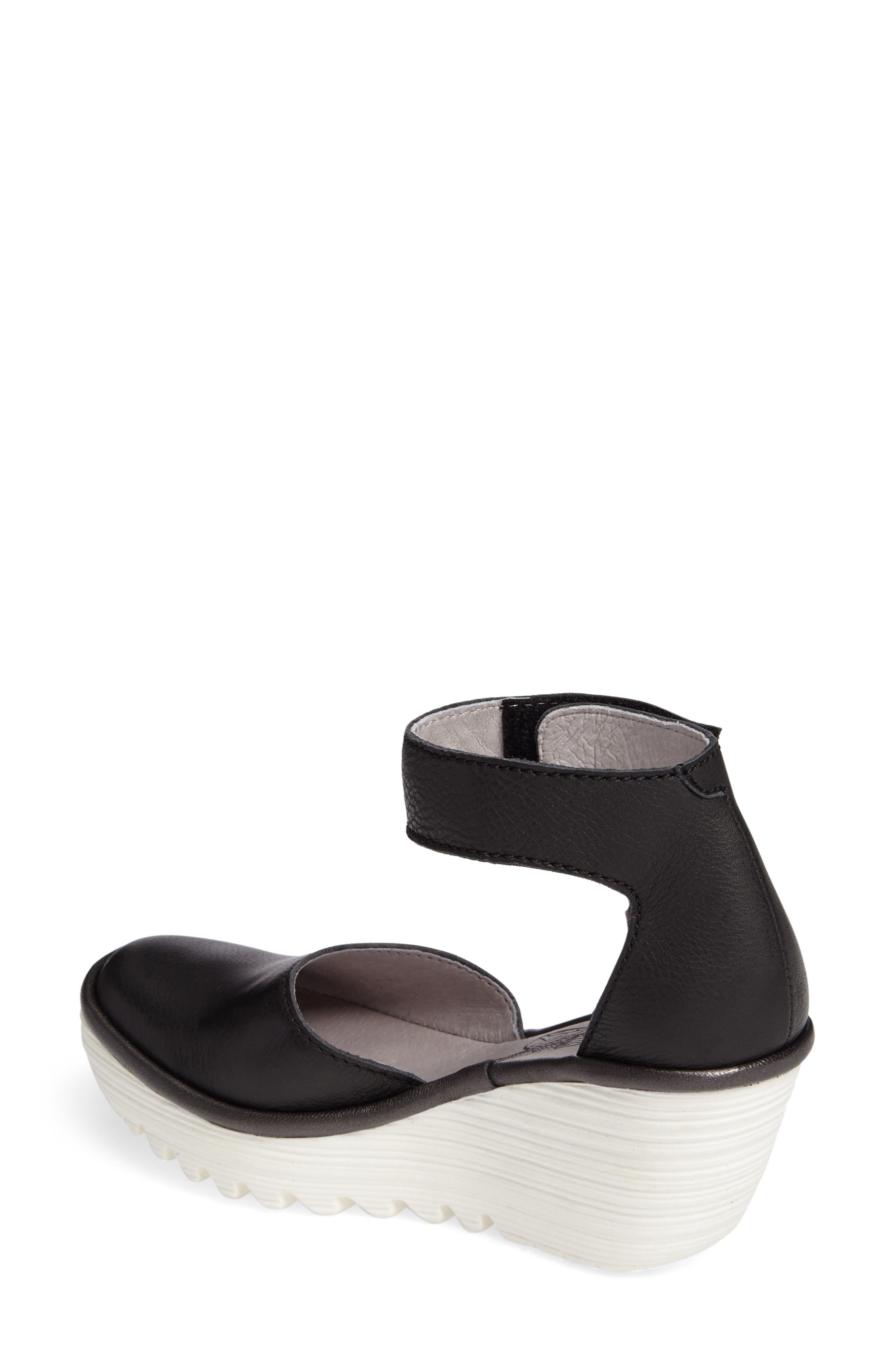 Yand Wedge Pump, Alternate, color, BLACK LEATHER