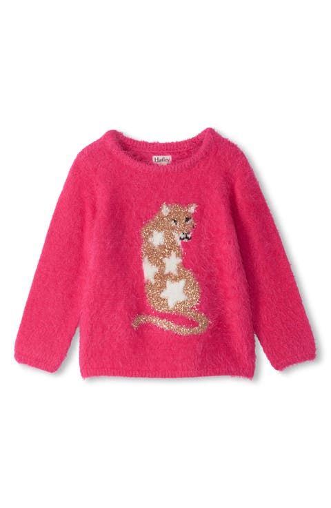 Kids' Feline Everywhere Intarsia Sweater