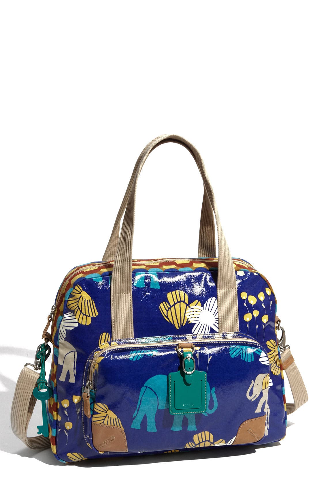 Fossil 'Key-Per II' Coated Canvas Tote, Main, color, 