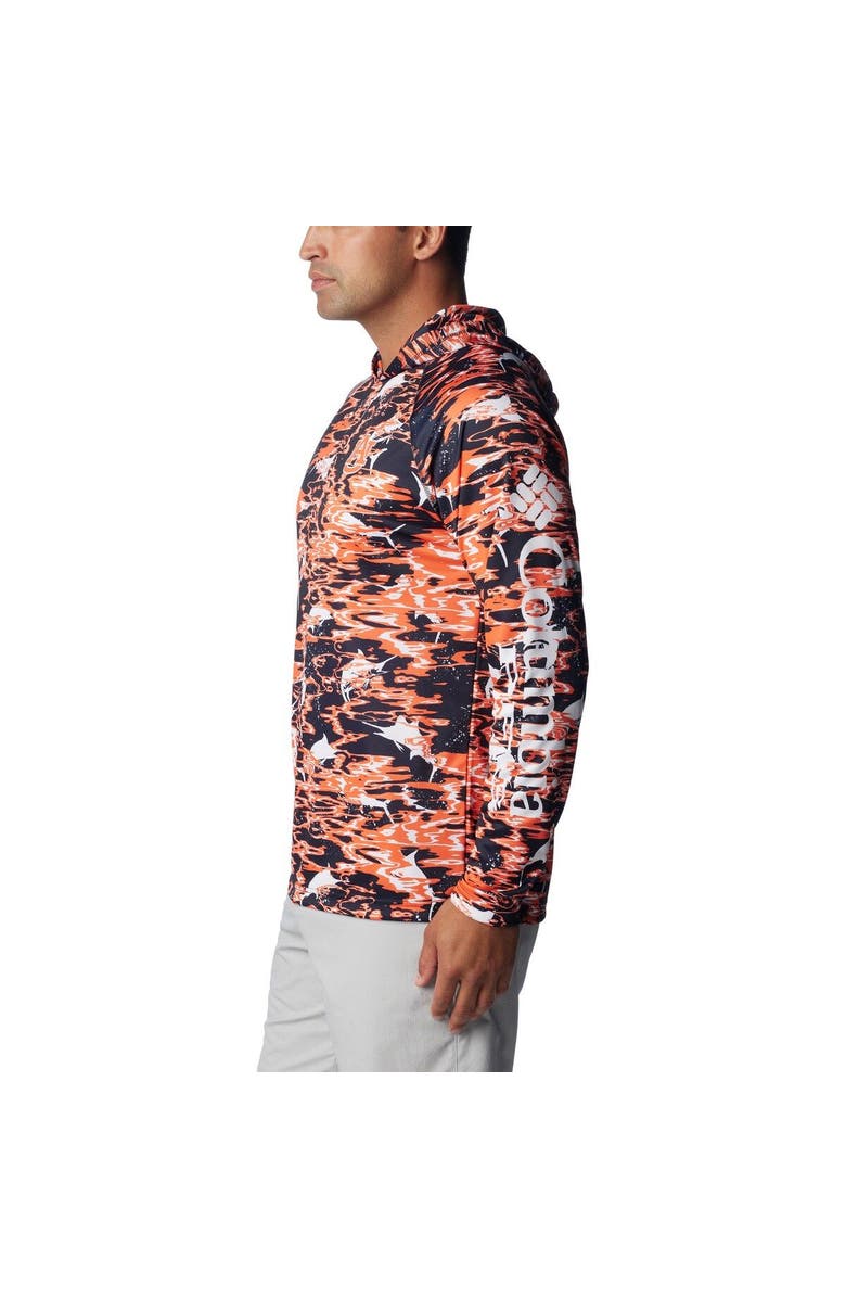Columbia Men's Columbia Navy Auburn Tigers PFG Terminal Tackle Omni-Shade Rippled Long Sleeve Hooded T-Shirt, Alternate, color, 