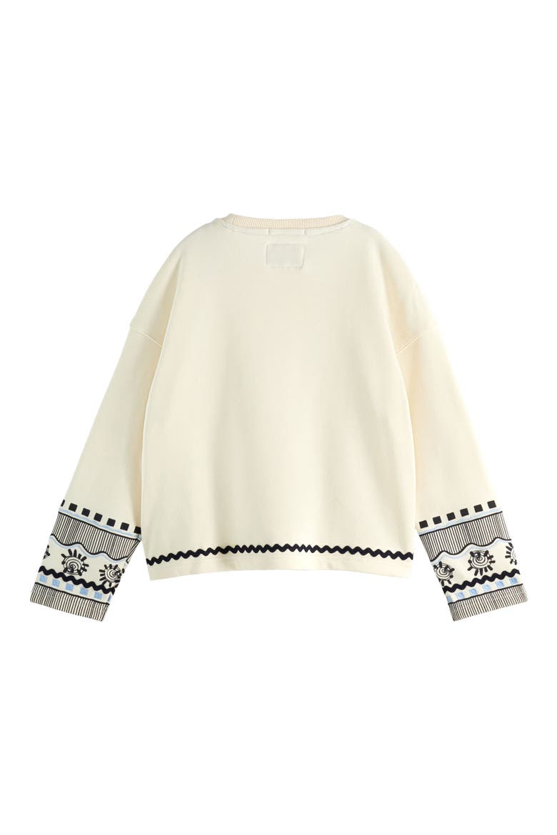 Kids' Embroidered Graphic Sweatshirt, Alternate, color, SOFT ICE