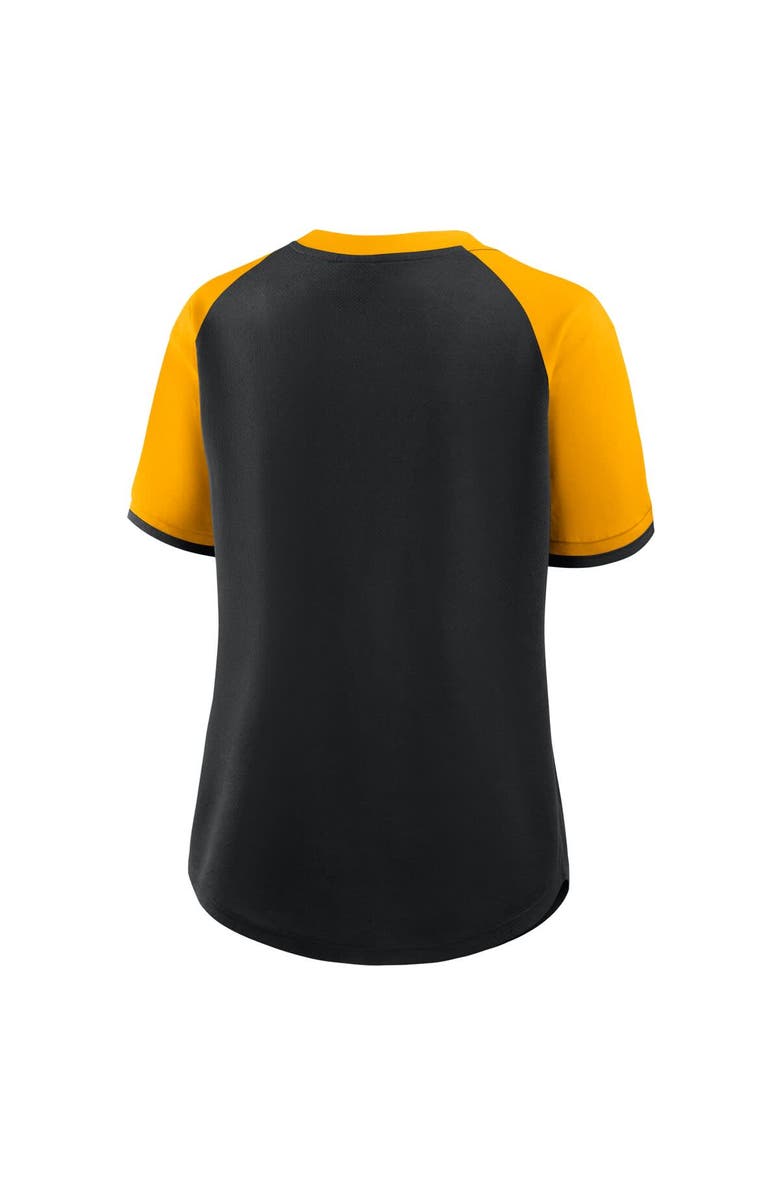 FANATICS Women's Fanatics Black/Gold Pittsburgh Steelers Height Advantage T-Shirt, Alternate, color, Black