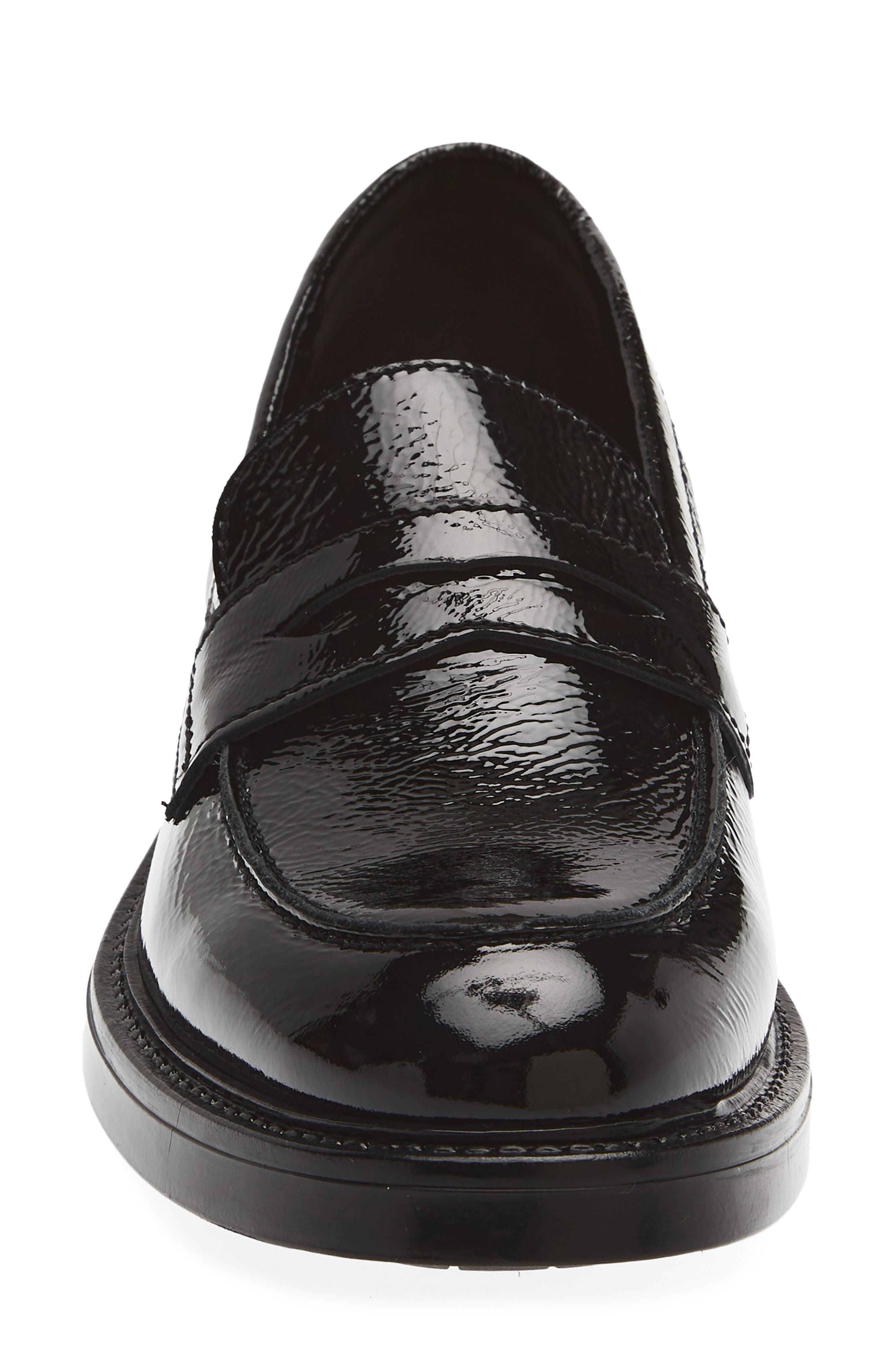 Wagon Leather Loafer, Alternate, color, BLACK PATENT