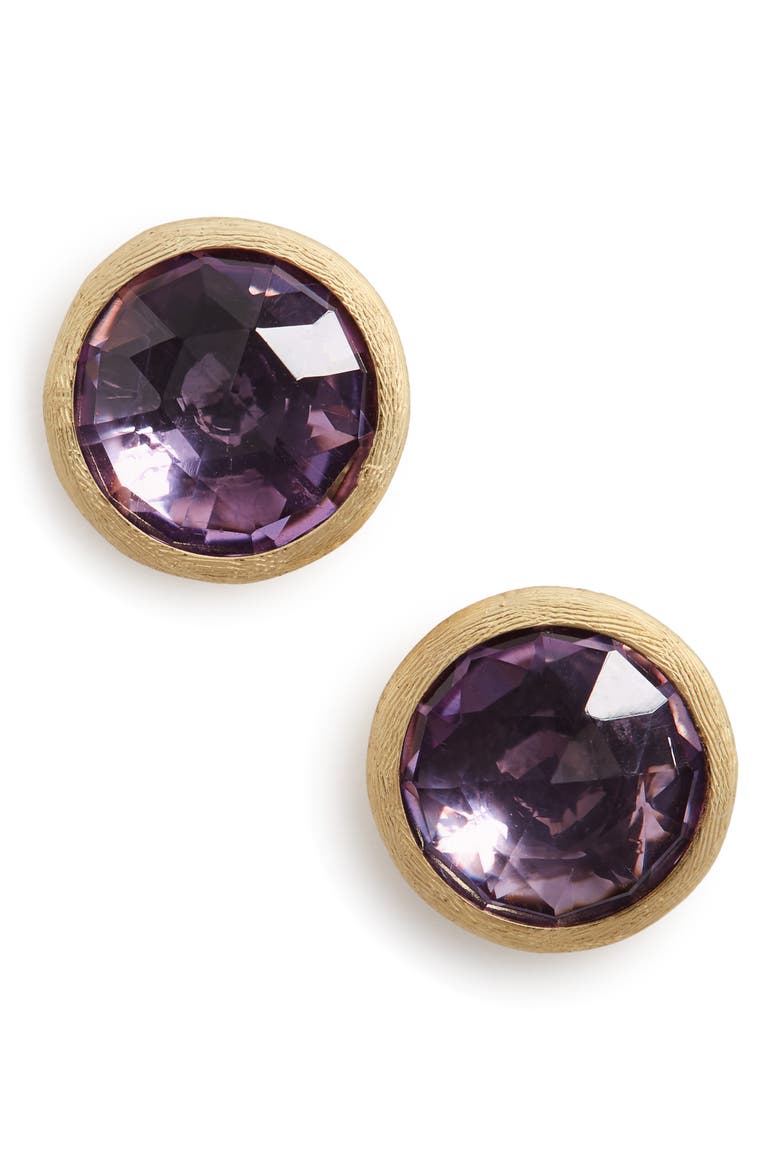 Jaipur Semiprecious Stone Stud Earrings, Main, color, Amethyst