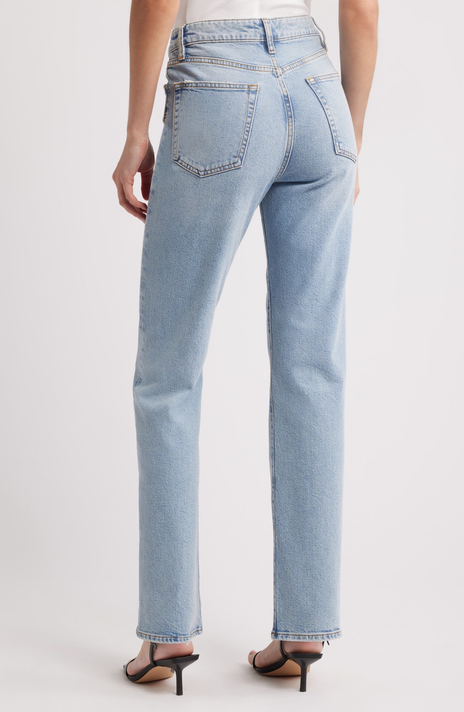 FRAME The Pixie Ruler High Waist Straight Leg Jeans | Nordstromrack