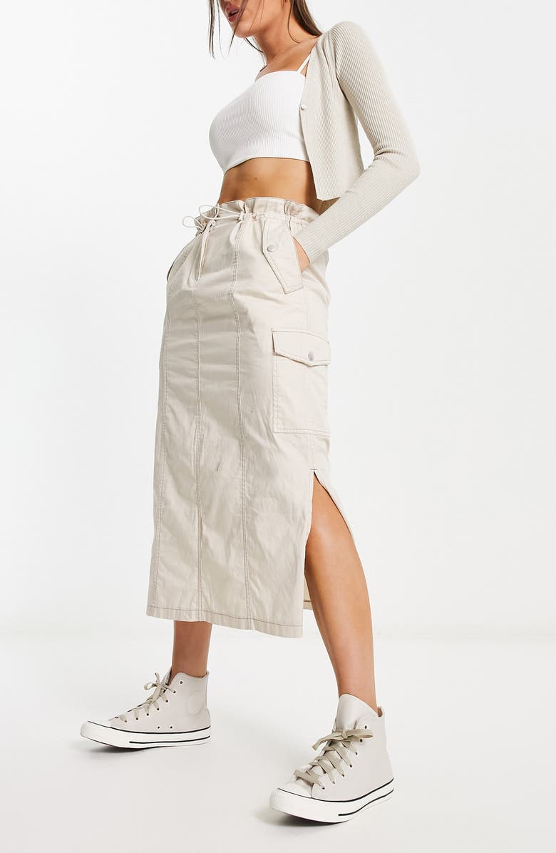 ASOS DESIGN Toggle Waist Cargo Skirt, Main, color, 