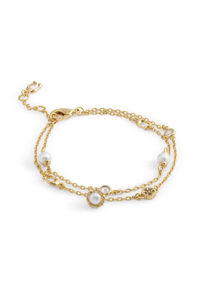 Pearl Charm Multi Strand Bracelet, Alternate, color, PEARL
