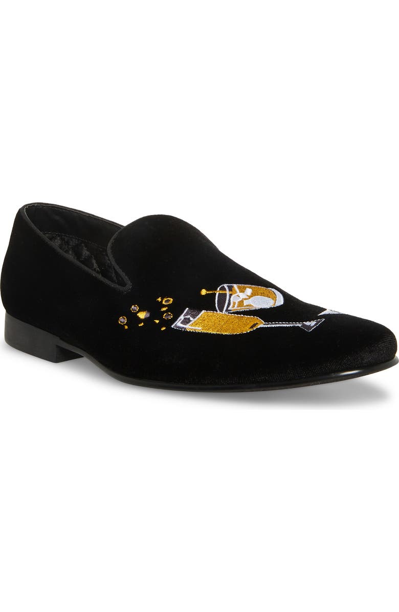 Steve Madden Lyndin Embroidered Smoking Slipper, Main, color,