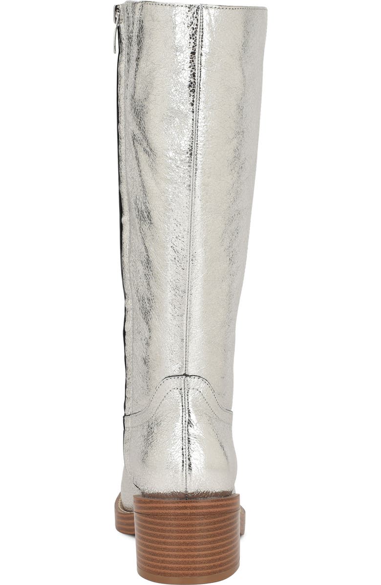 Nine West Broklyn Block Heel Boot, Alternate, color, Silver