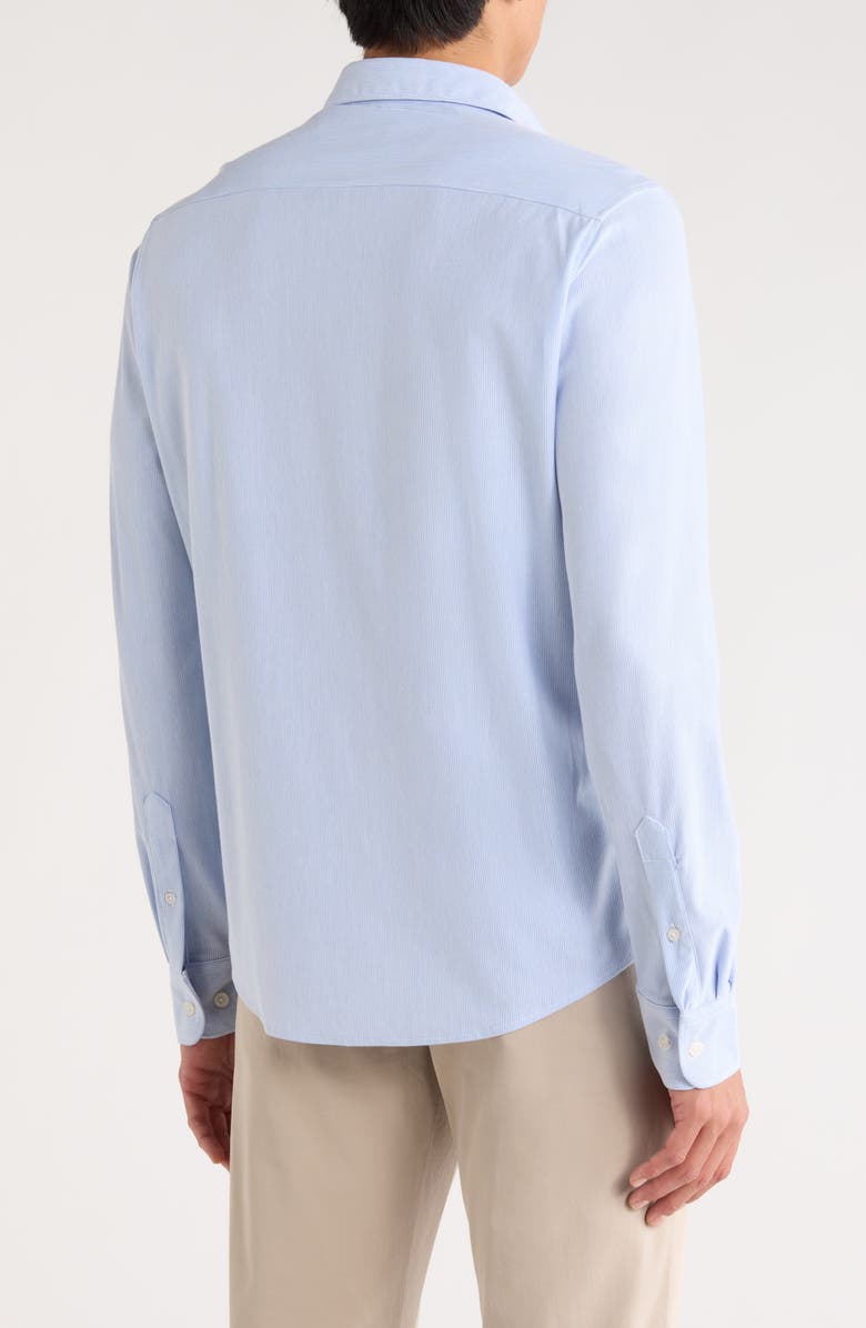 DENIM AND FLOWER Tech Oxford Dress Shirt, Alternate, color, Blue