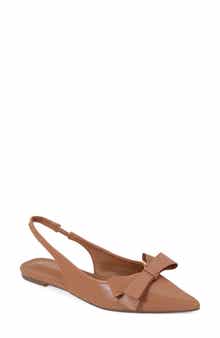 Cinnamon Bow Slingback Flat