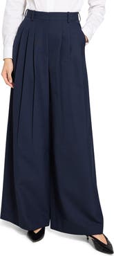 Theory Wool Blend Wide Leg Pants