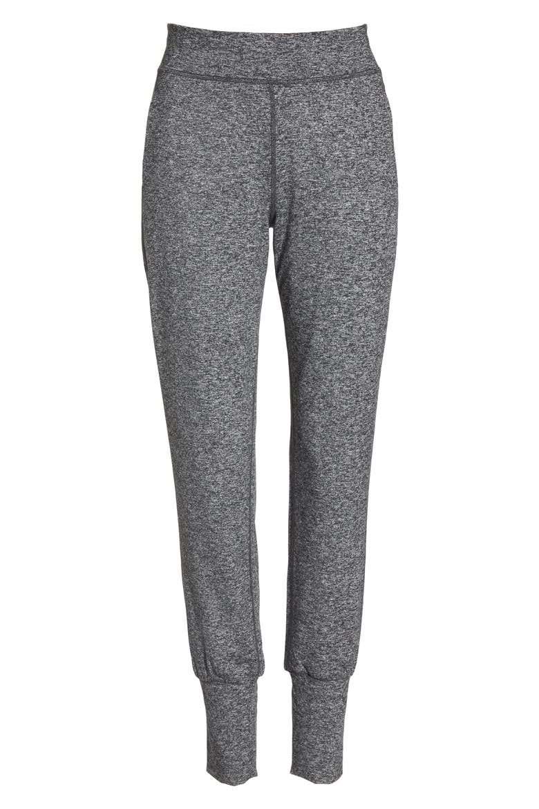 Gary Yoga Trousers, Alternate, color, MARL BLACK