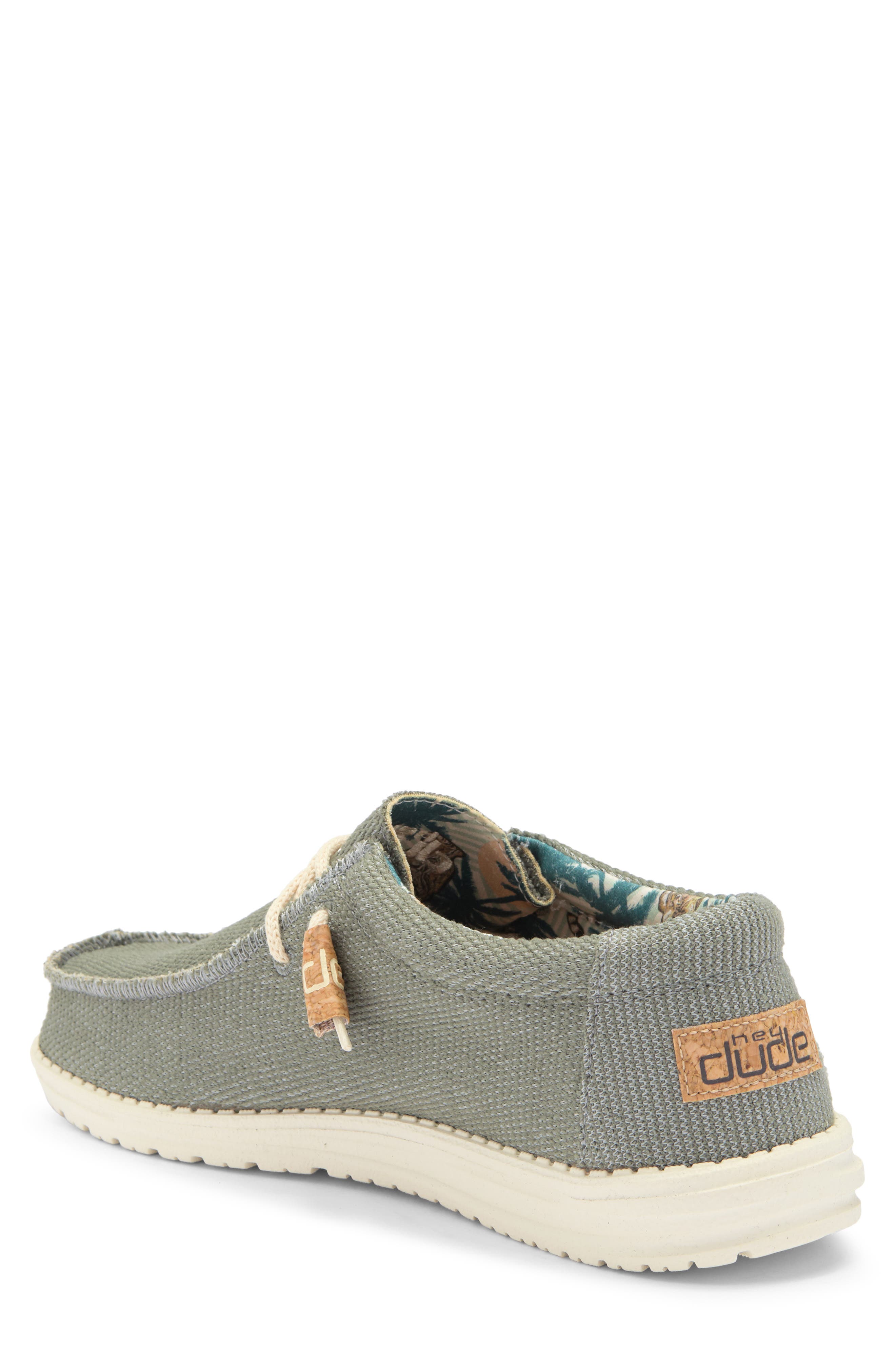 Hey Dude Wally Moc Toe Slip-On Shoe, Alternate, color, Sage