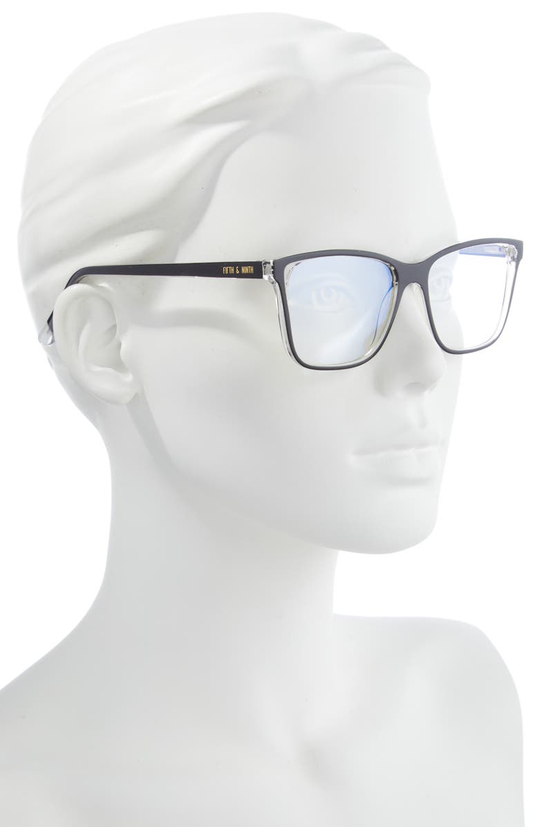 Fifth & Ninth Kaya 54mm Square Blue Light Blocking Glasses, Alternate, color,