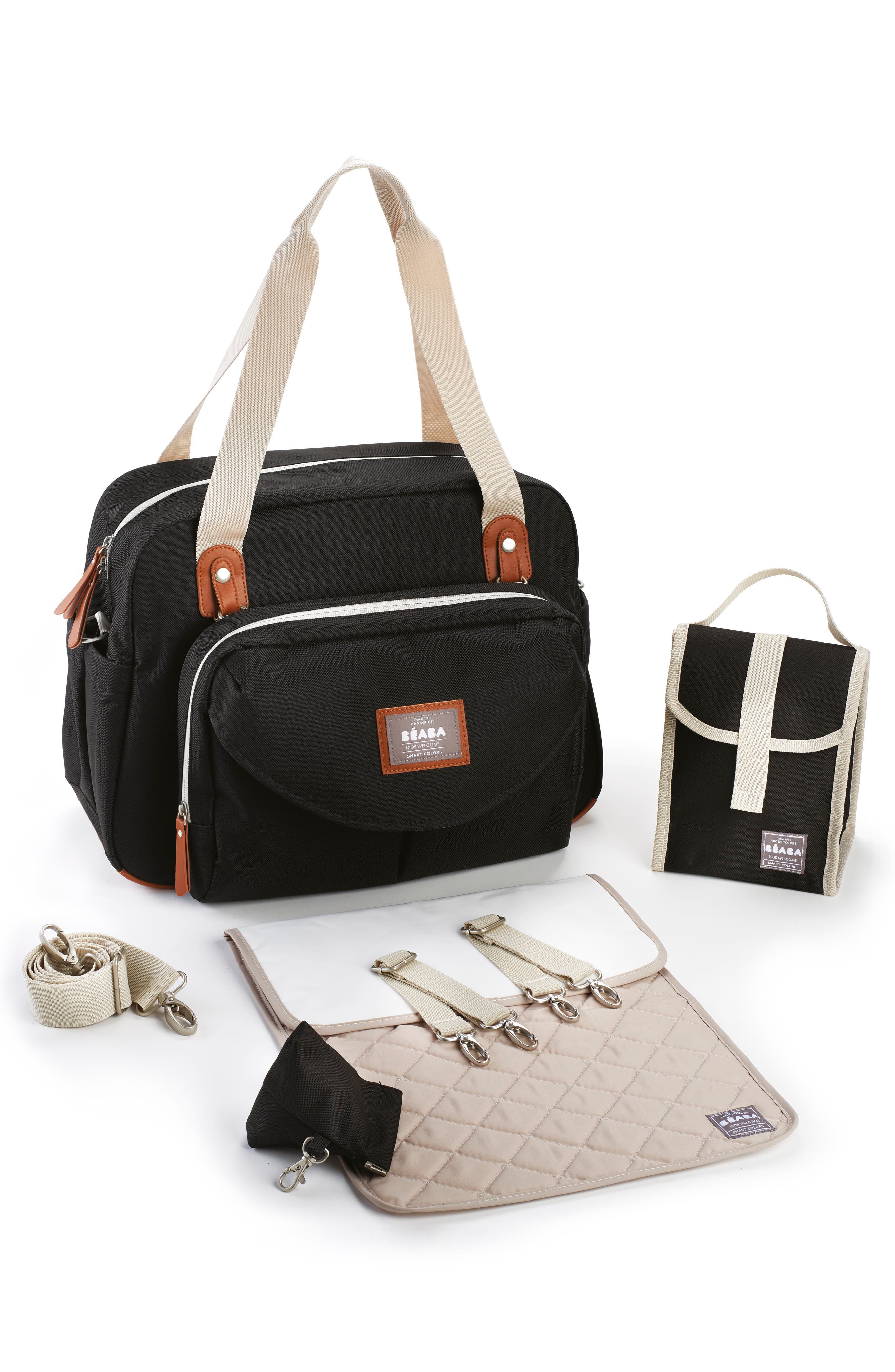 BEABA Geneva Diaper Bag, Alternate, color, Black