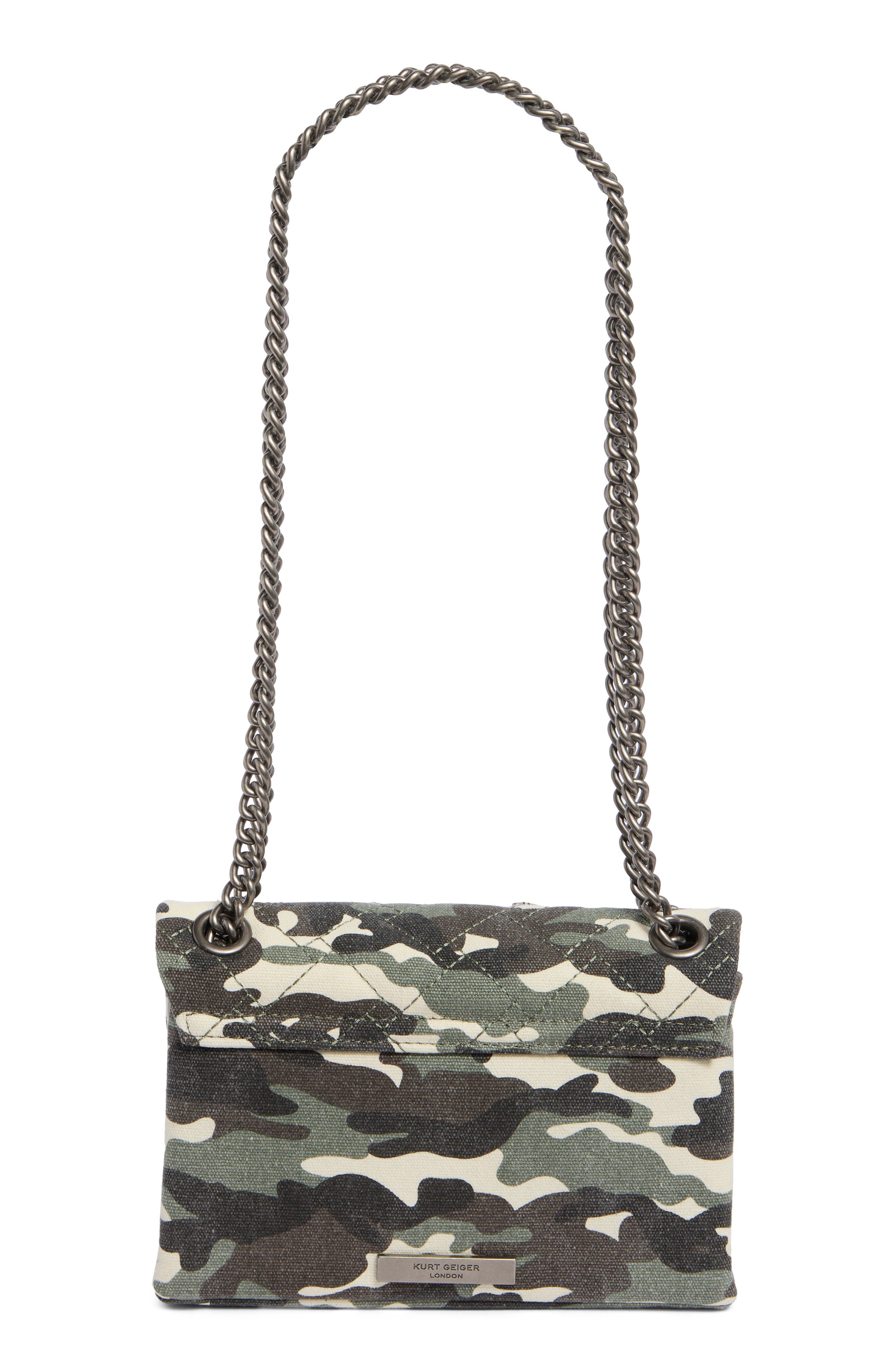 Mini Kensington Crystal Embellished Canvas Crossbody Bag, Alternate, color, GREEN COMB